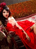 Jill weitingpeng's wedding dress red beauty photo set(6)